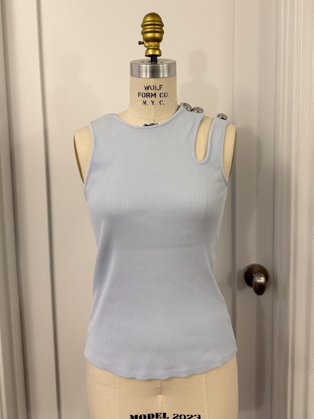 Balmain Asymmetric Crew Neck tank